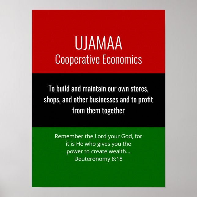 Modern UJAMAA Christian Kwanzaa Poster (Framsidan)