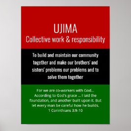 Modern UJIMA Collective Work Christian Kwanzaa Poster