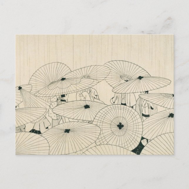 Modern Ukiyoe av Komura Settai Vykort (Framsida)