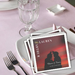 Modern Ultra Chic - minimalt foto Bröllop Pappersservett