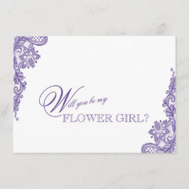 Modern ultra Violet Snöre Bröllop Flower Girl
