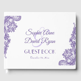 Modern Ultra Violet Snöre Bröllop Gästböcker