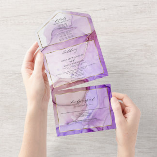Modern Ultraviolett Lila Rosé Färgad Flytande Bläc