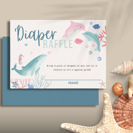 Modern under havets dagstidning Raffle Baby Shower Tilläggskort