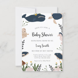 Modern under Sea Baby Shower-inbjudan Inbjudningar