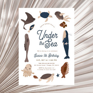 Modern Under the Sea 5-årsfest Inbjudningar