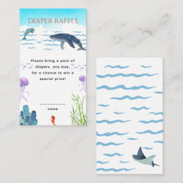 Modern Under The Sea Akvarell Baby Shower Tilläggskort