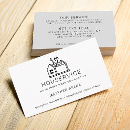 Modern underhållstjänst för entreprenörer visitkort