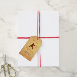 Modern ungdom Martial Arts Karate Birthday Tack Presentetikett