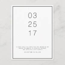 Modern Unica sparar datumkortet