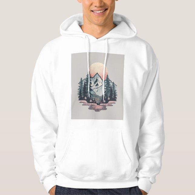 Modern Unik Brandy Trendig Hoodie (Framsida)