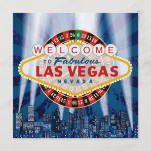 Modern unik bröllopsinbjudningar för Las Vegas Inbjudningar