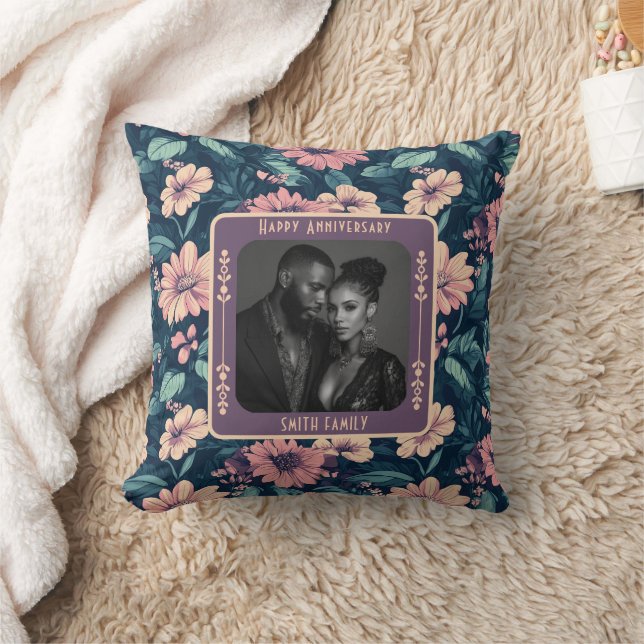 Modern, unik bröllopsklippning för par kudde (Filt)