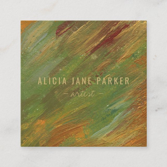 Modern unik elegant för abstrakt fyrkantigt visitkort (Framsida)