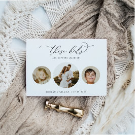 Modern, unik foto för de här barnen Bröllop Spara Datumet