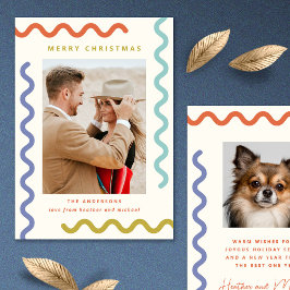 Modern Unik Helgdag-fotokort Julkort