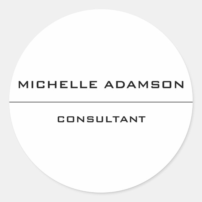 Modern unik Speciell minimalistisk Runt Klistermärke (Framsida)