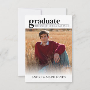 Modern Unik Student Grad 2-foto Studenten Meddelande