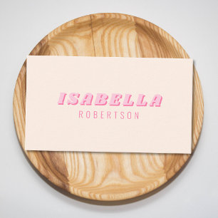Modern unik typografi för rosa Retro Visitkort