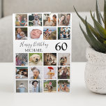 Modern Unisex 20 Photo Collage Birthday Kort<br><div class="desc">Det här fotosamlingskortet har 20 foton,  kan vara till för honom eller henne och du kan lägga till åldern. Kortet är enkelt att anpassa och teckensnittet stilar,  storlek och färg kan ändras genom att klicka på länken Anpassa ytterligare efter anpassning.</div>