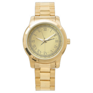 Modern Unisex Oversize Guld Bracelet Armbandsur