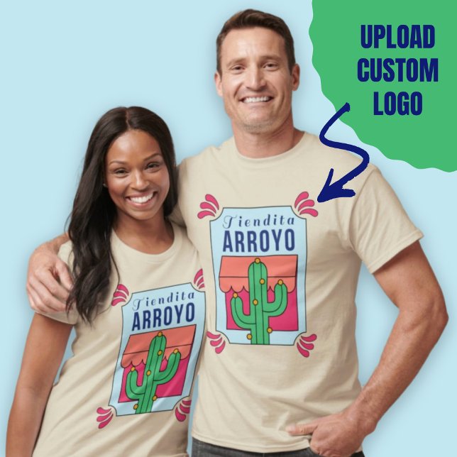Modern Upload Custom Logo Small Business T Shirt (Modern Upload Custom Logo Small Business T-Shirt.)