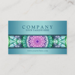 Modern uppdaterad näckrosmandala - visitkort