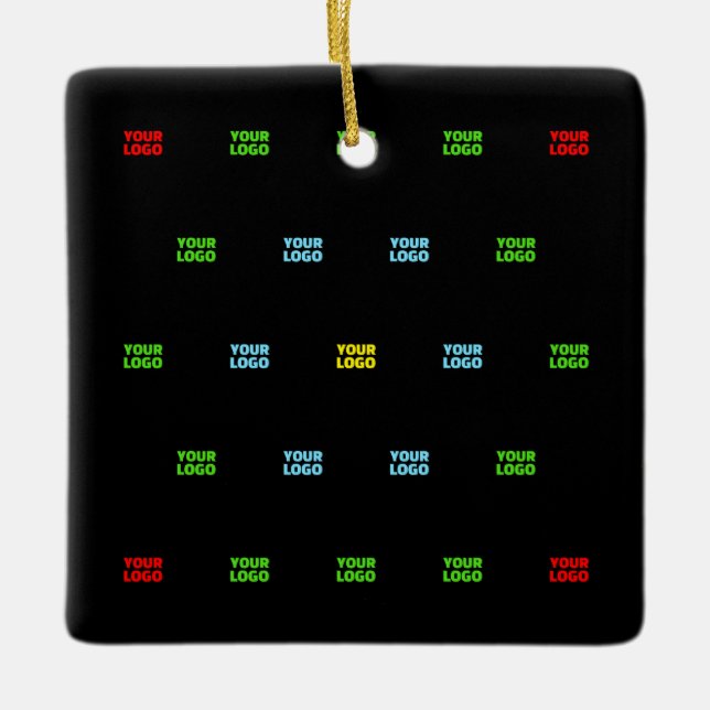 Modern uppladdad Logotyp eller Image Mönster-mall Julgransprydnad Keramik (Framsida)