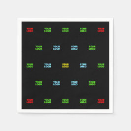 Modern uppladdad Logotyp eller Image Mönster-mall Pappersservett