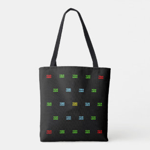 Modern uppladdad Logotyp eller Image Mönster-mall Tygkasse