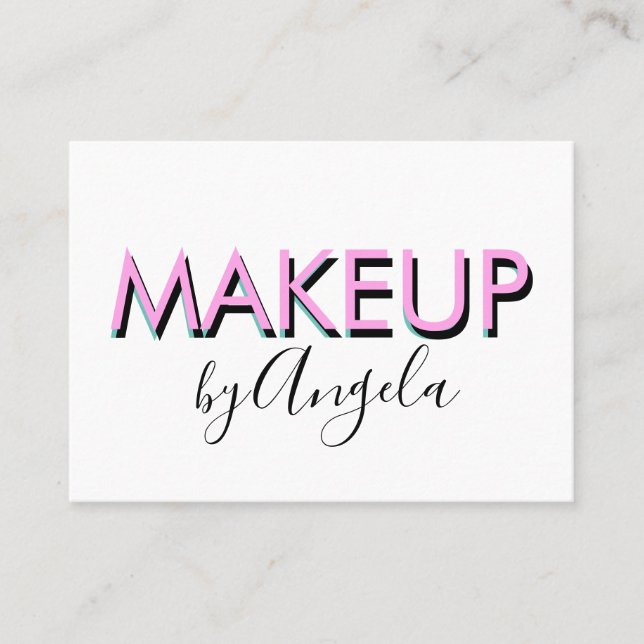  Modern upprepa Makeup Salon Naglar Ögonfransar   Visitkort (Framsida)