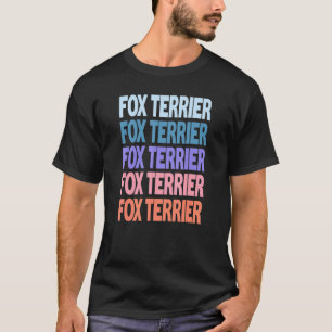 Modern upprepad text Fox-terrier T Shirt
