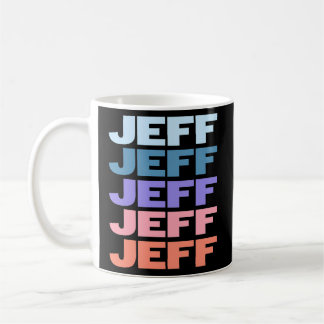 Modern upprepad text Jeff Kaffemugg