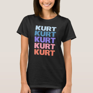 Modern upprepad text kurt t shirt