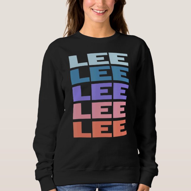 Modern upprepad text Lee T Shirt (Framsida)