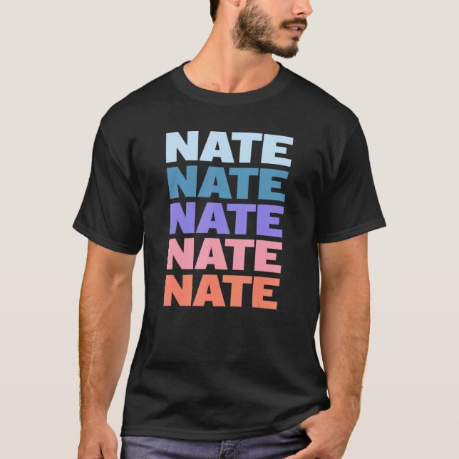 Modern upprepad text - Nate T Shirt (Framsida)