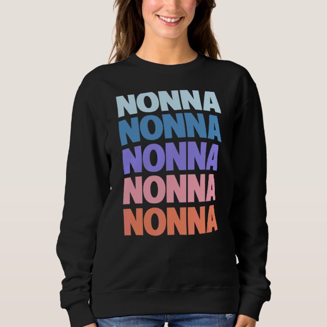 Modern upprepad text Nonna Grandmor T Shirt (Framsida)
