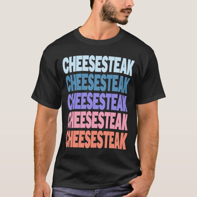 Modern upprepad texttost t shirt (Framsida)