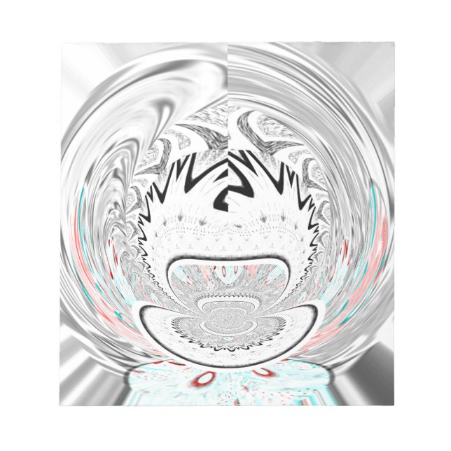 Modern Urban Ash Grått Flora Abstrakt Mönster Art Anteckningsblock (Framsida)