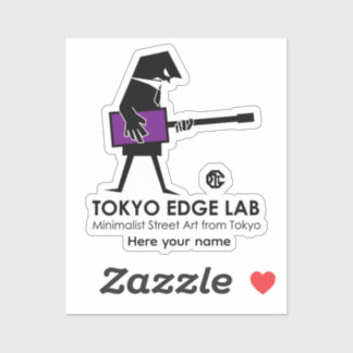 Modern Urban Basist Grafik - Tokyo Edge Lab Klistermärken