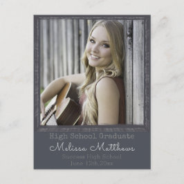 Modern urban fotoram för examenshälsning meddelande vykort