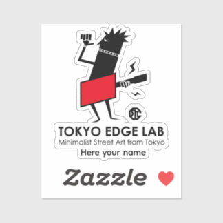 Modern Urban Gitarrspelare Grafik-Tokyo Edge Lab Klistermärken