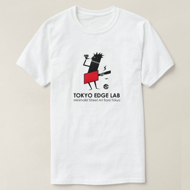 Modern Urban Gitarrspelare Grafik-Tokyo Edge Lab T Shirt (Design framsida)