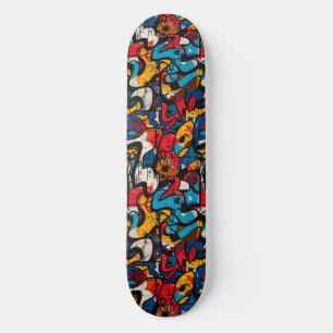 Modern Urban Graffiti Grunge Mönster Skateboard