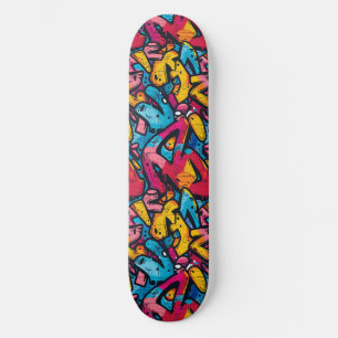 Modern Urban Graffiti Grunge Mönster Skateboard