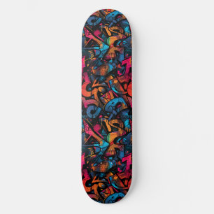 Modern Urban Graffiti Grunge Mönster Skateboard