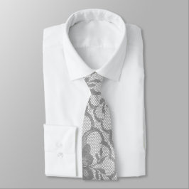 Modern Urban Grått Silver White Snöre Slips