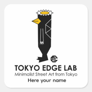 Modern Urban Japansk Yokai Kappa - Tokyo Edge Lab Fyrkantigt Klistermärke