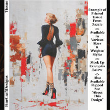 Modern urban-kvinna, Red Sole Heels EL3L Decoupage