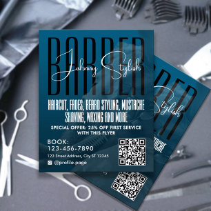 Modern urban stil frisörshopps flyer